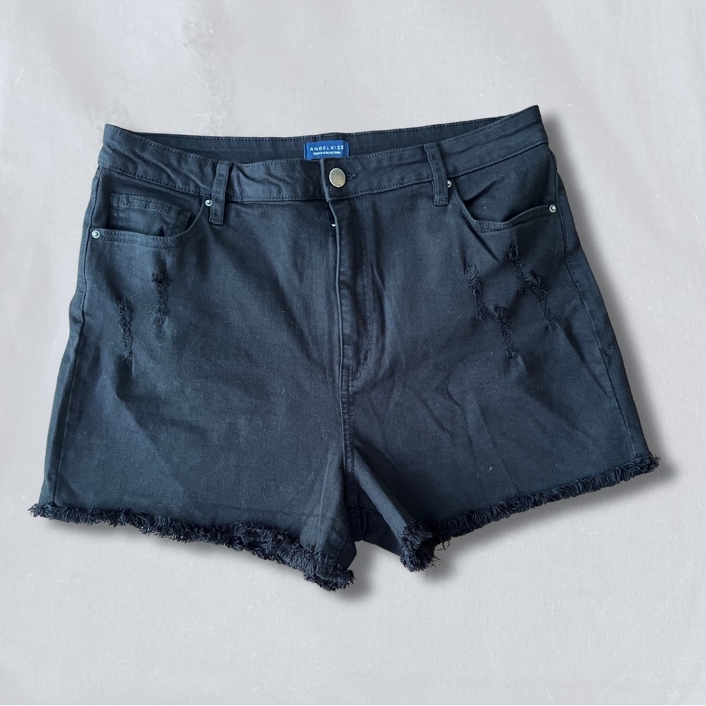 Angel Kiss Black Jean Shorts